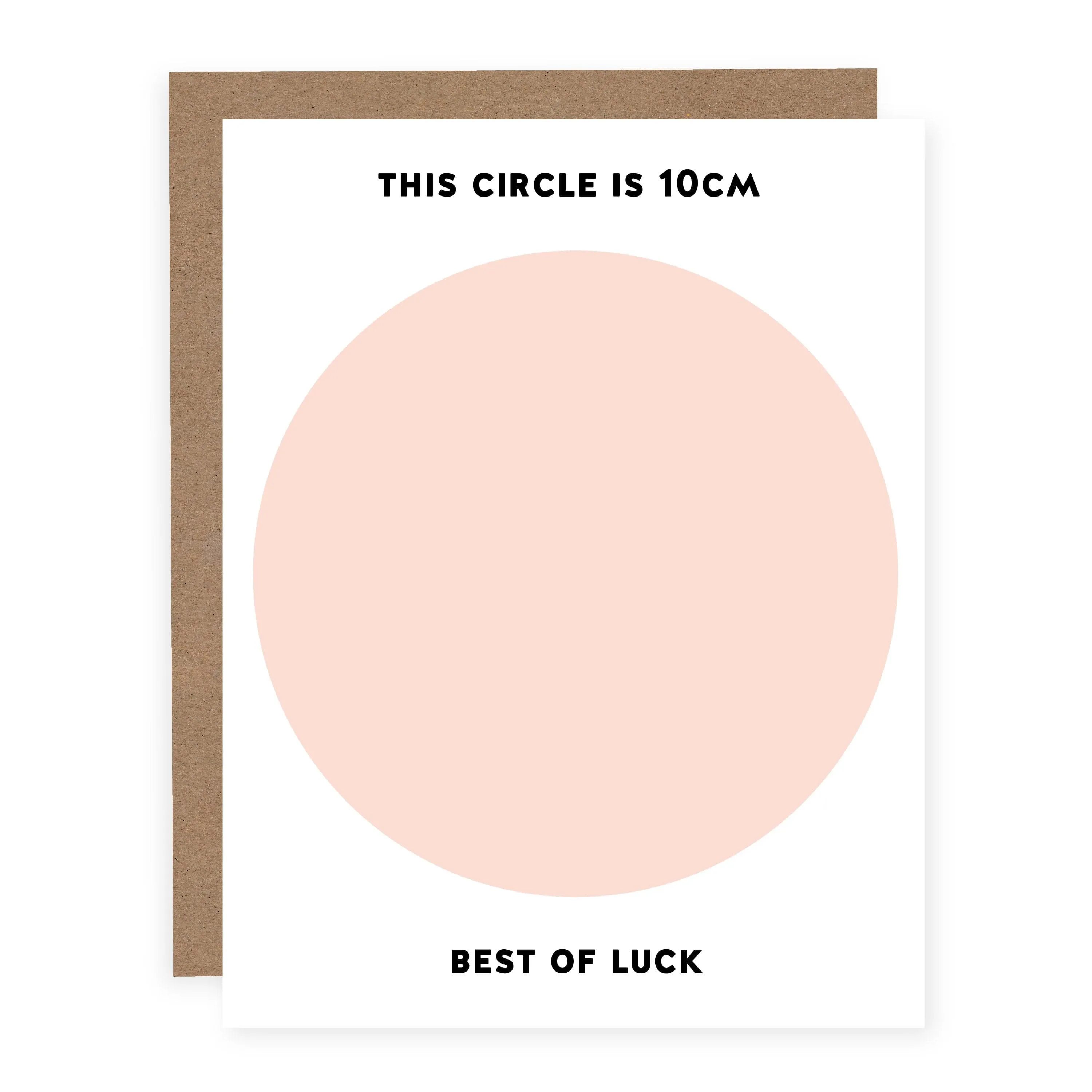 10cm Best of Luck | Greeting Card