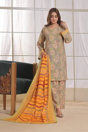 3 Pcs unstitched Khaddar Suit KKH-2354