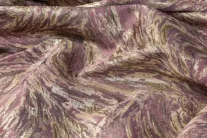 Abstract Metallic Brocade - Mauve and Light Gold