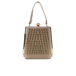 Beige Fancy Hand Bag P00P20004