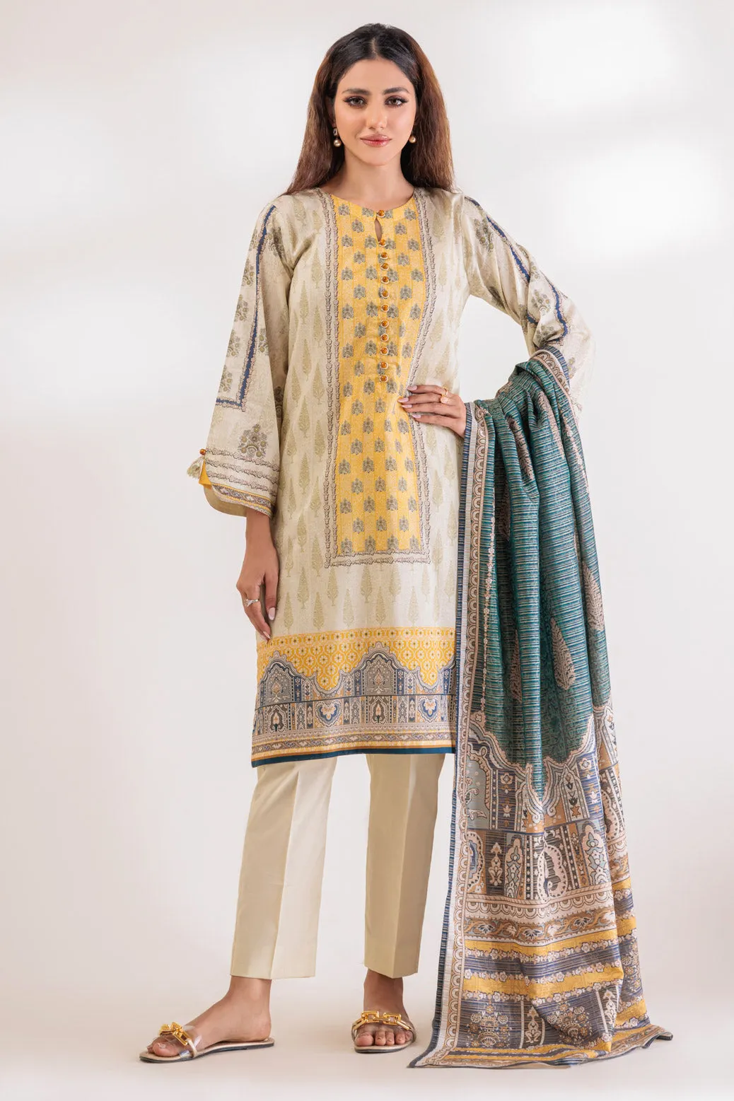 BEIGE-LAWN-3 PIECE (SS1243P07) BIN 31 R18