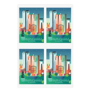 Birmingham, Alabama Sticker Sheet