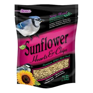 Brown's Sunflower Hearts & Chips Wild Bird Seed, 5-lb bag