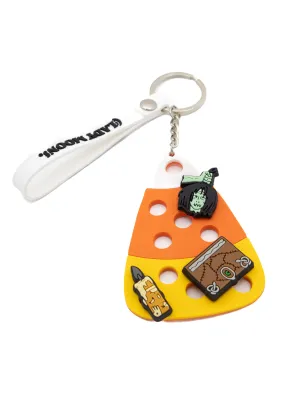 Candy Corn Shoe Charm Keychain