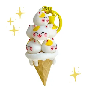 Cat Ice Cream Bundle Kawaii Keychain