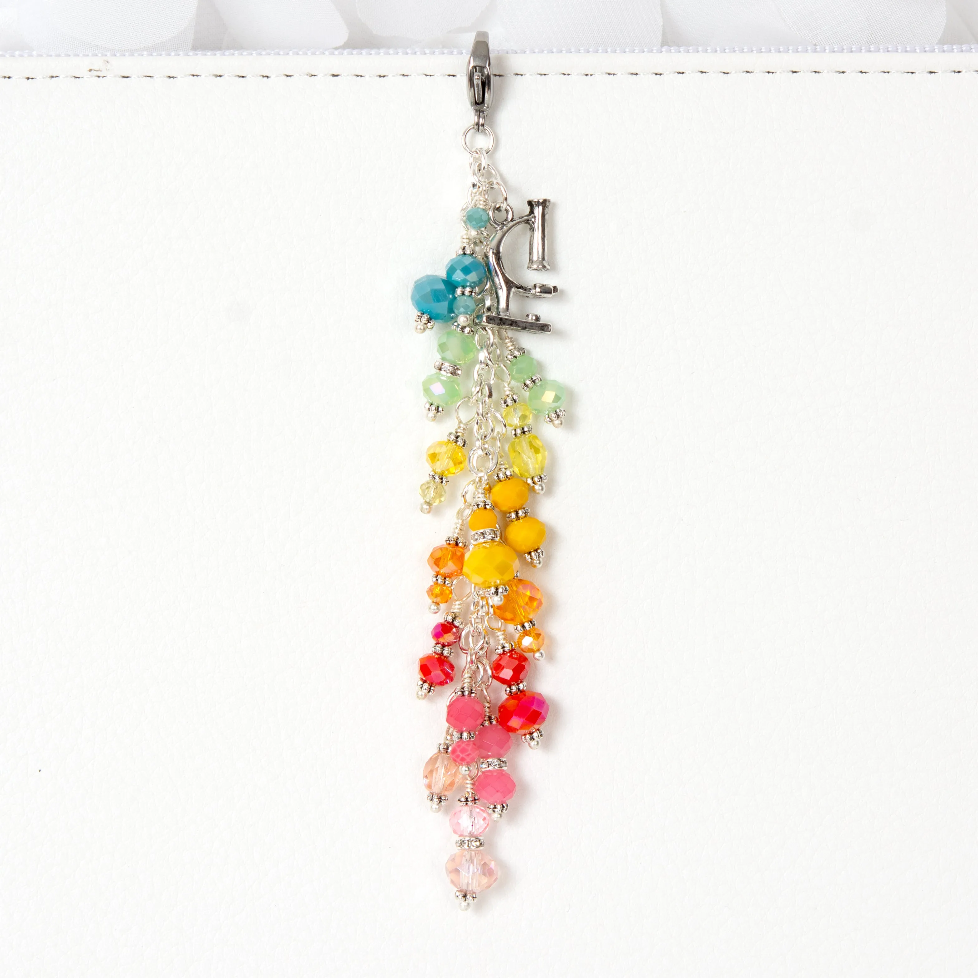 Chemistry Planner Charm with Rainbow Dangle & Microscope