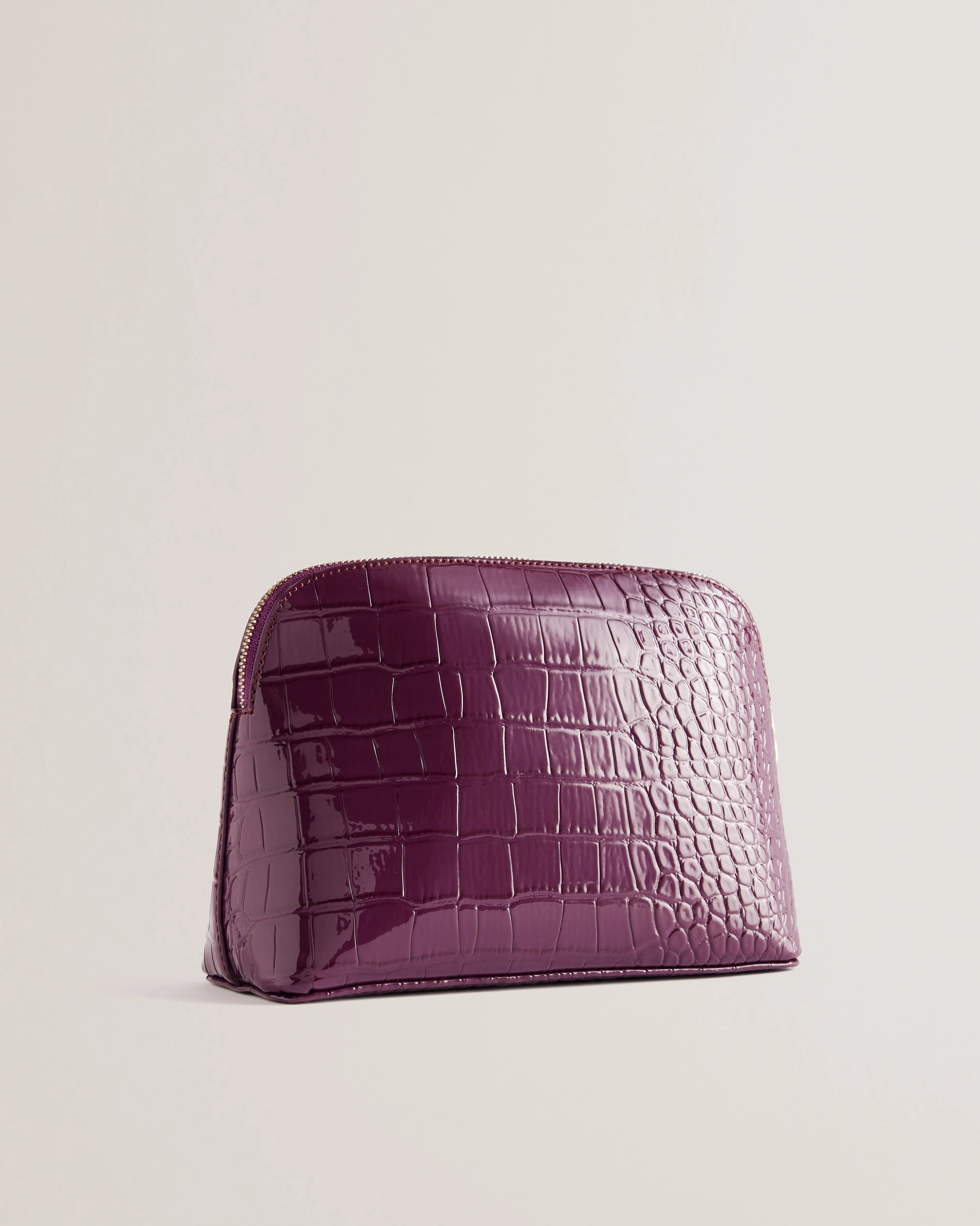 Crocala Croc Effect Makeup Bag Maroon