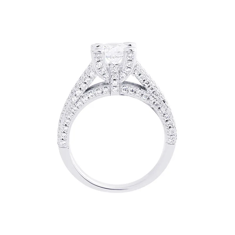 Diamond Split Band Engagement Ring