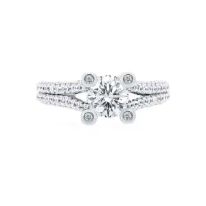 Diamond Split Band Engagement Ring