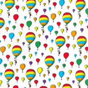 Dr Seuss Balloon Fabric, Oh the Places You'll Go