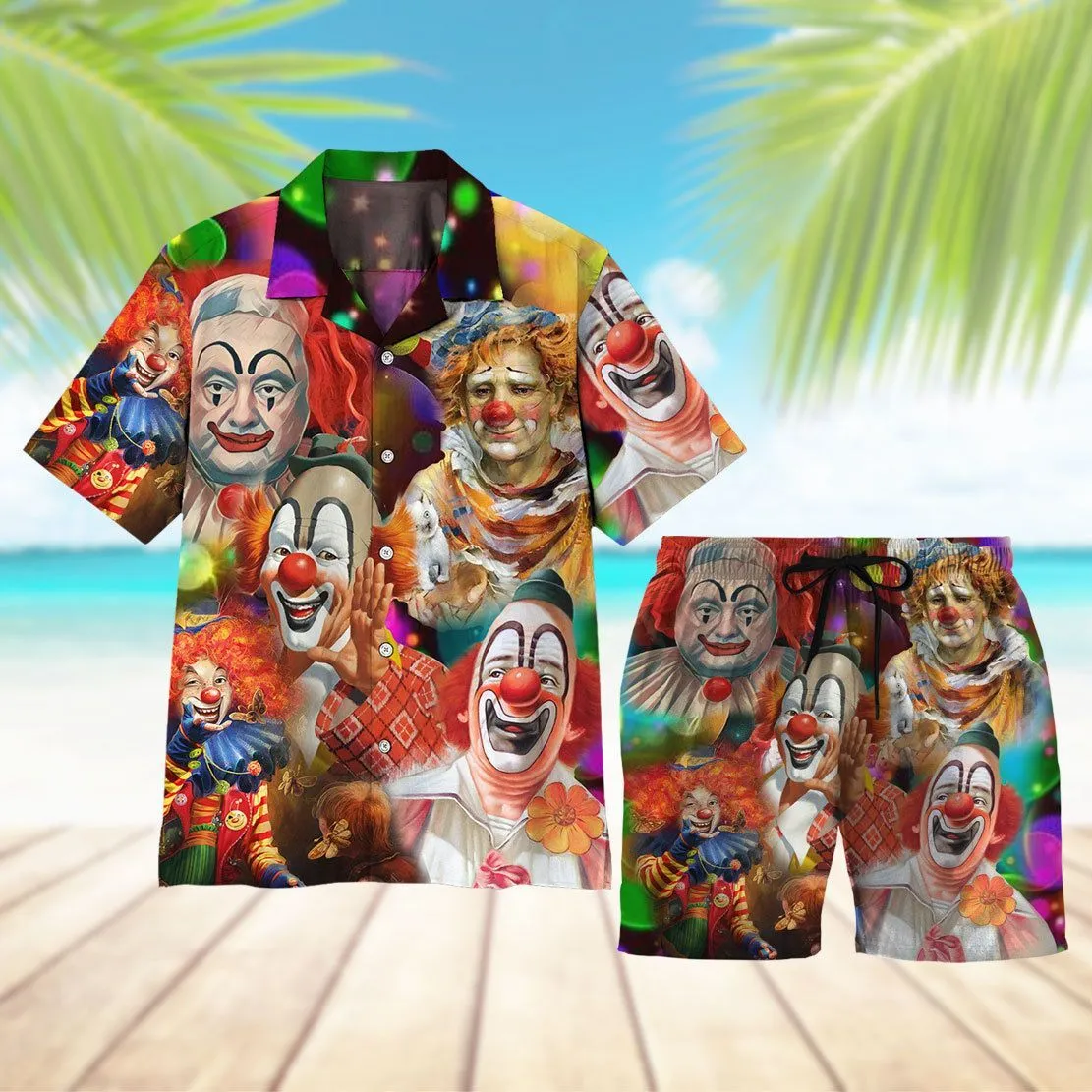 Gearhuman 3D Clowns Hawaii Shirt