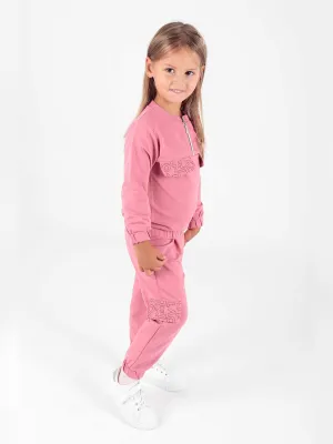 Girls' pockets printed tracksuit team ak2232