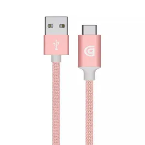 Griffin 1M Charge Sync Cable with USB A to USB C Connector Rose Gold - GP-005-RGLD