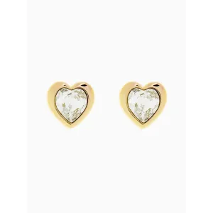 Han Crystal Heart Earring Gold