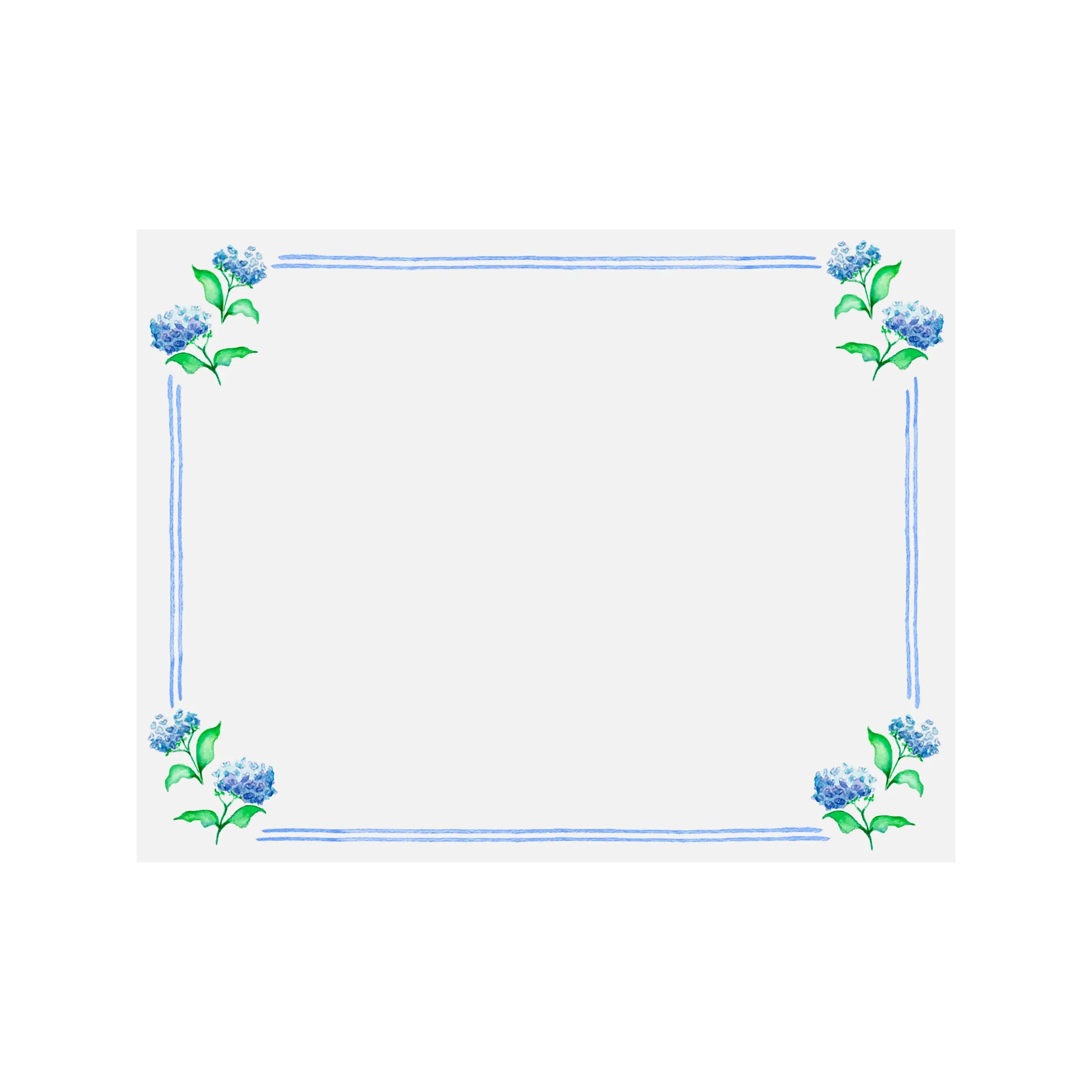 Hydrangea Border Note Card