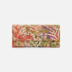 Jill Large Trifold Wallet in Printed Leather - Tropic Print