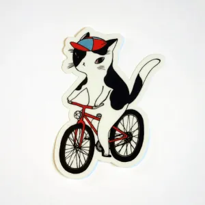 Kitty Cyclist | Vinyl Sticker