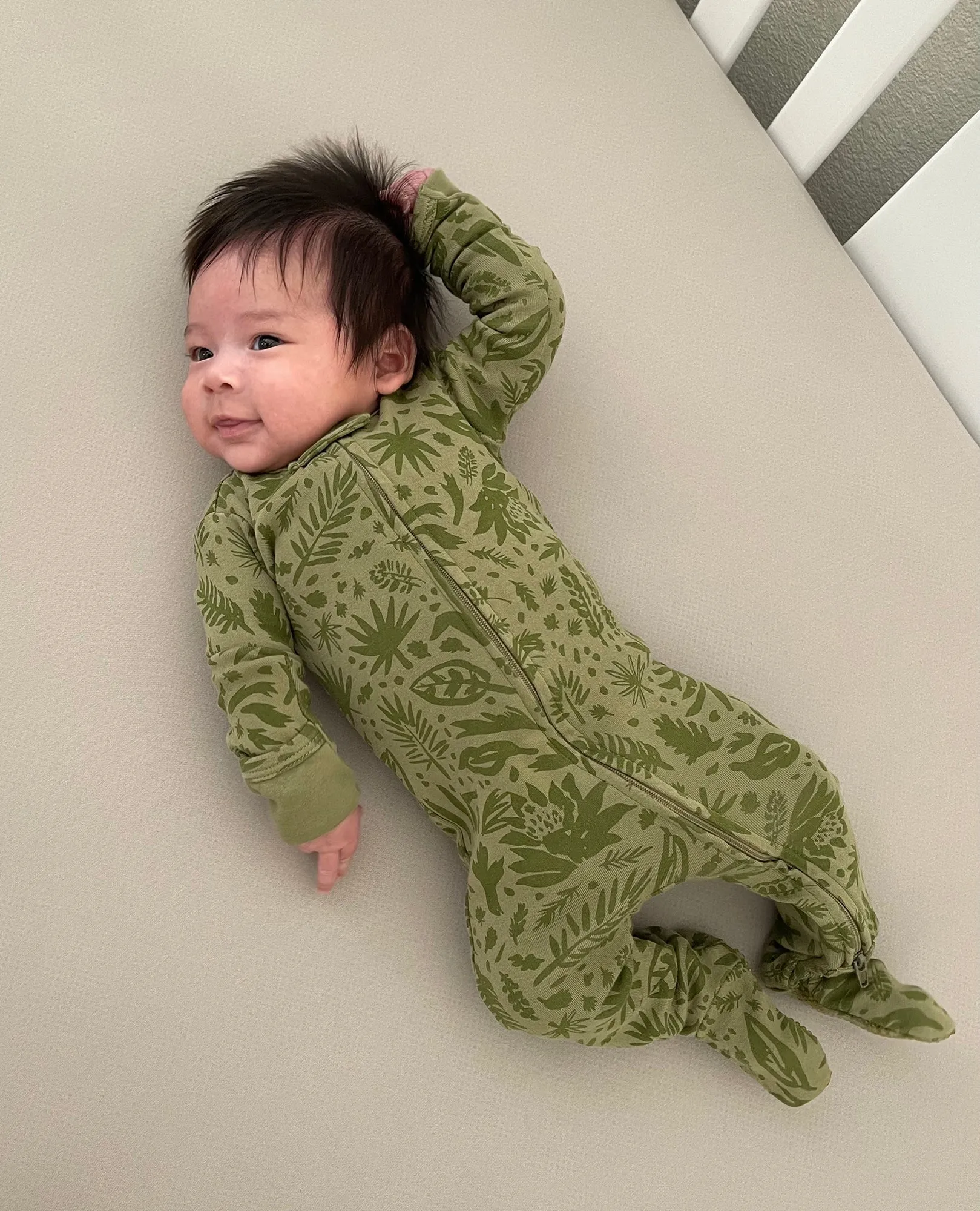 Organic Printed Zipper Footies