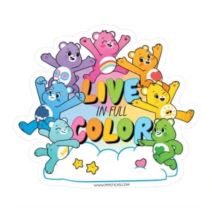 Pipsticks   Care Bears Live in Full Color Vinyl Sticker