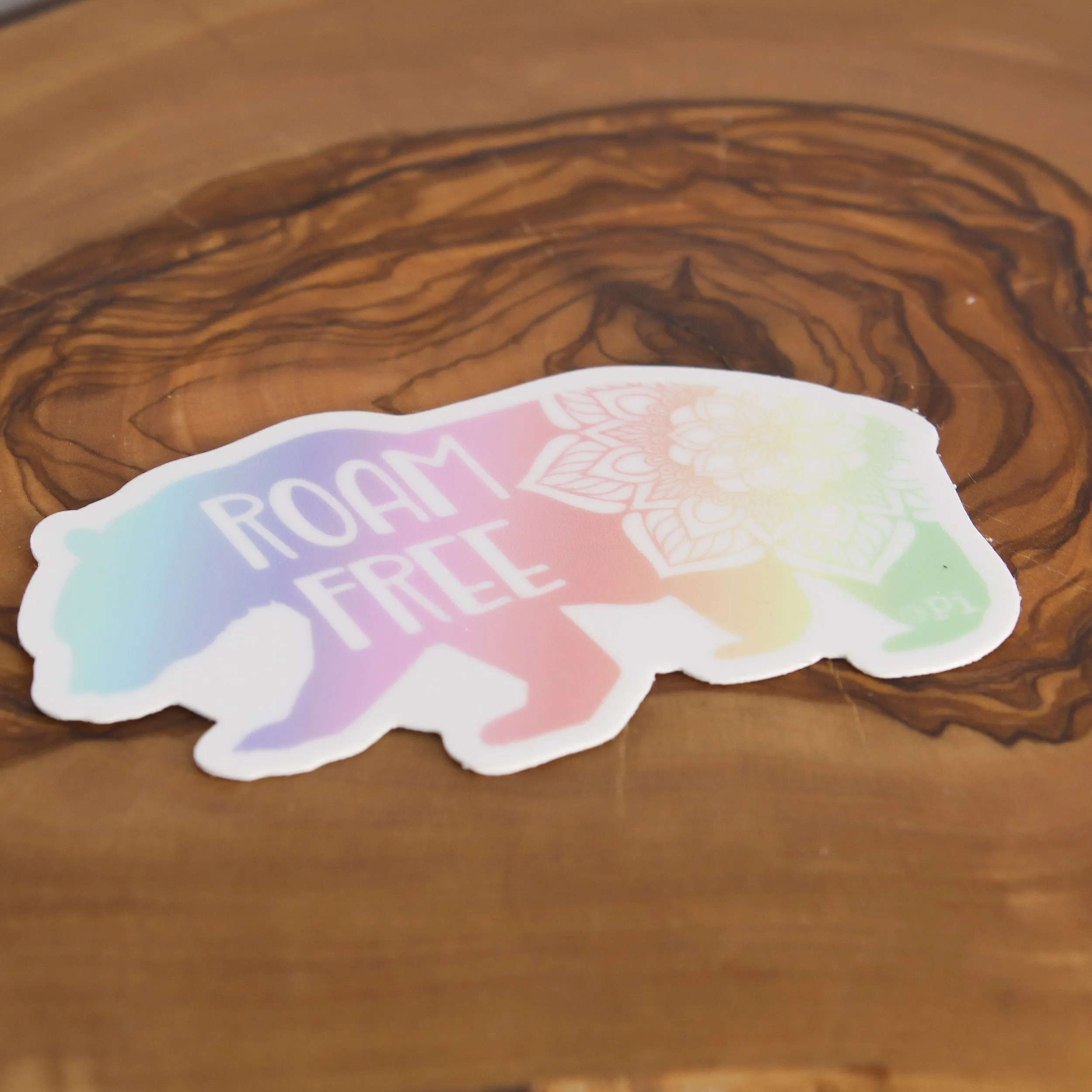 Roam Free Bear Sticker