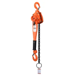 TMG Industrial 1.5 Ton 5' Lift Lever Chain Hoist, Twin Pawl Brakes, ASME B30.21, TMG-AHL2