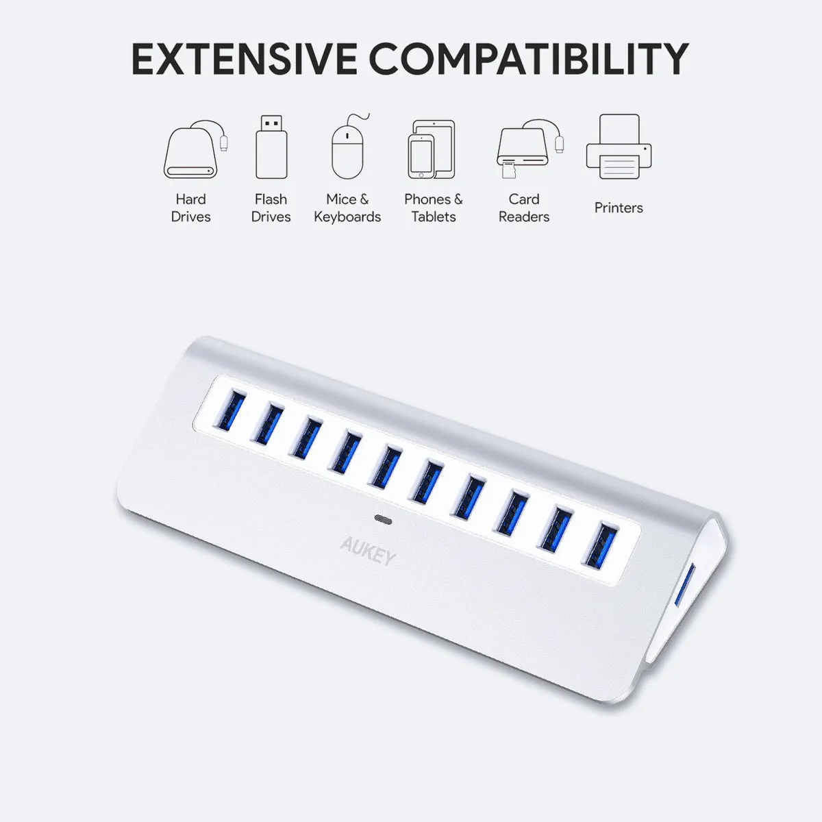 USB 3.0 Ports Aluminum Alloy HUB